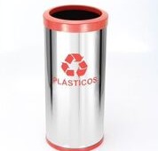 C53 – Lixeira Inox 50 litros com Tampa Meia Esfera Plástica